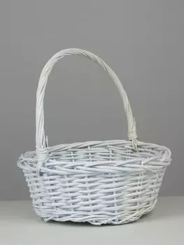 Корзина плетеная des, ива, белый