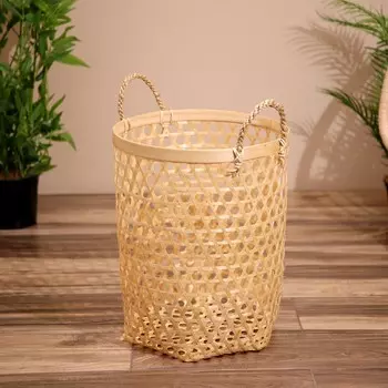 Корзина плетеная, из бамбука 35х35х45 см