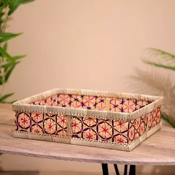 Корзина плетеная, из бамбука 37х30х10 см