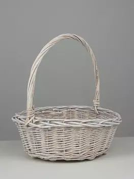 Корзина плетеная springs, ива, белый