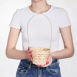 Корзина плетёная, 13х9х30 см, натуральный