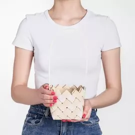 Корзина плетёная, 13x32 см, светлый