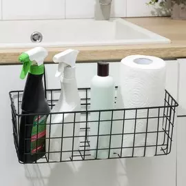 Корзина подвесная доляна, 37,5×15,3×20 см, цвет чёрный