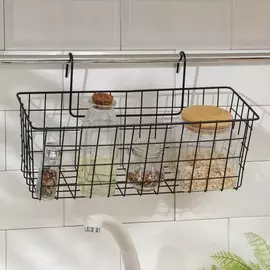 Корзина подвесная доляна, 37,5×19×20,5 см, цвет чёрный