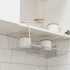 Корзина подвесная доляна, 38×25×14 см, цвет хромированный