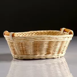 Корзина, с ручками, 20×25×7 см, ротанг