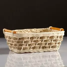 Корзина, с ручками, 26×20×8 см, ротанг