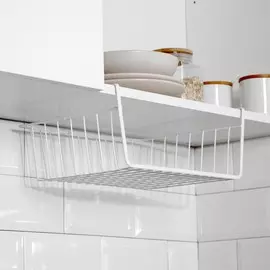 Корзина сетчатая навесная на полку доляна, 35,5×25,5×14,5 см, цвет белый