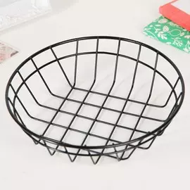 Корзина для мелочей доляна, 20×20×5 см, цвет чёрный