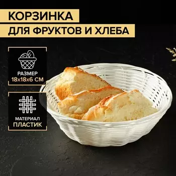 Корзинка для подачи фруктов и хлеба доляна