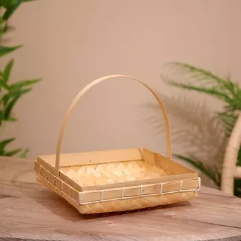 Корзинка плетеная, 252525 см, бамбук