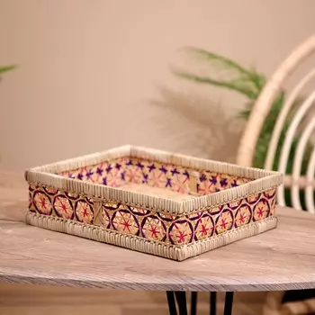 Корзинка плетеная, из бамбука 30х23х8 см