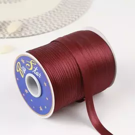 Косая бейка, 15 мм × 132 м, цвет бордовый f179