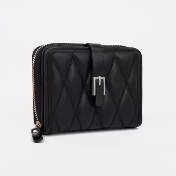 Кошелек на кнопке, цвет черный