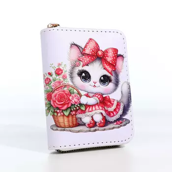 Кошелек на молнии, цвет белый