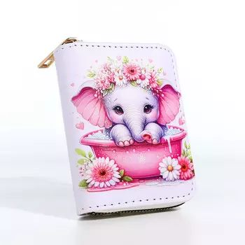 Кошелек на молнии, цвет белый