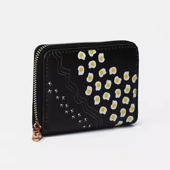 Кошелек на молнии, цвет черный