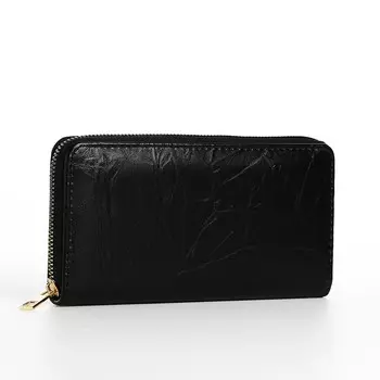 Кошелек на молнии, цвет черный