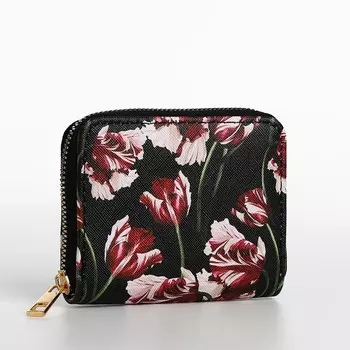 Кошелек на молнии, цвет черный