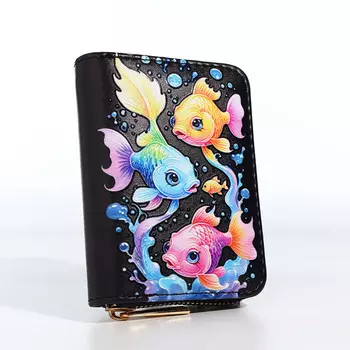 Кошелек на молнии, цвет черный