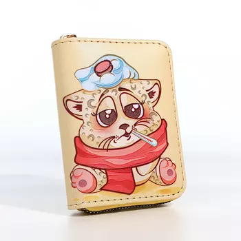 Кошелек на молнии, цвет желтый