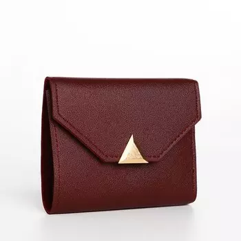 Кошелек женский на кнопке, цвет бордовый