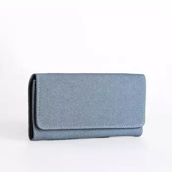 Кошелек женский на кнопке, цвет голубой