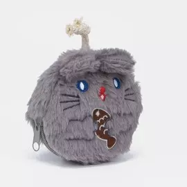 Кошелёк-ключница на молнии, цвет серый