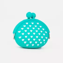 Кошелёк на фермуаре, цвет голубой