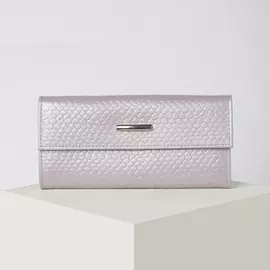 Кошелек на кнопке, цвет сиреневый