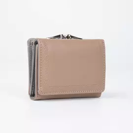 Кошелёк на кнопке, цвет бежевый