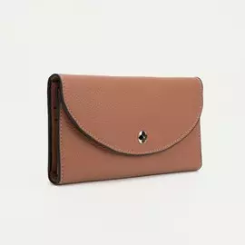 Кошелёк на кнопке, цвет бежевый