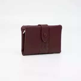 Кошелёк на кнопке, цвет бордовый