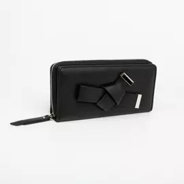 Кошелёк на кнопке, цвет чёрный