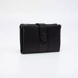 Кошелёк на кнопке, цвет чёрный