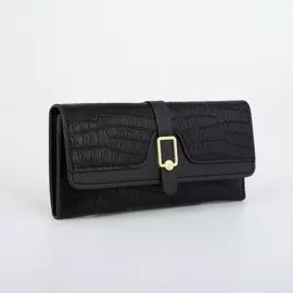 Кошелёк на кнопке, цвет чёрный