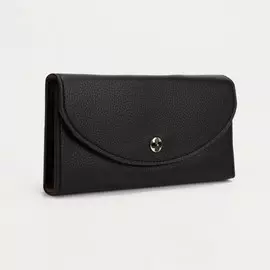 Кошелёк на кнопке, цвет чёрный