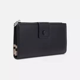 Кошелёк на кнопке, цвет чёрный