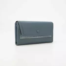 Кошелёк на кнопке, цвет голубой