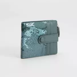 Кошелёк на кнопке, цвет голубой