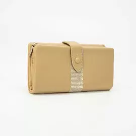 Кошелёк на кнопке, цвет горчичный