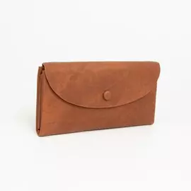 Кошелёк на кнопке, цвет коричневый