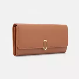 Кошелёк на кнопке, цвет коричневый