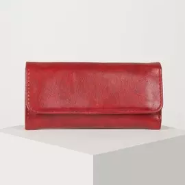 Кошелёк на кнопке, цвет красный