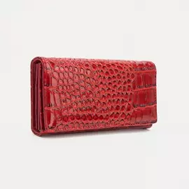 Кошелёк на кнопке, цвет красный