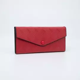 Кошелёк на кнопке, цвет красный