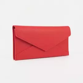Кошелёк на кнопке, цвет красный