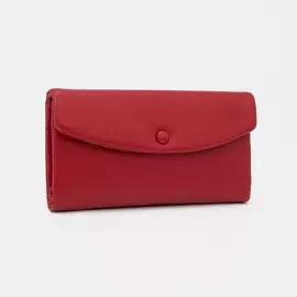 Кошелёк на кнопке, цвет красный