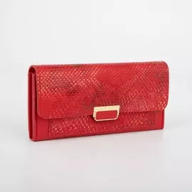 Кошелёк на кнопке, цвет красный