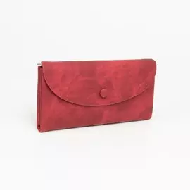 Кошелёк на кнопке, цвет красный